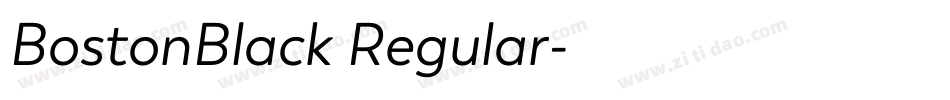 BostonBlack Regular字体转换